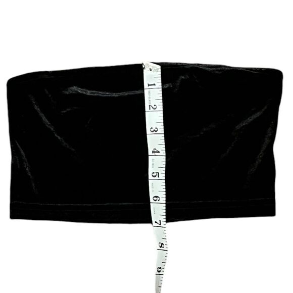 Kaylee Kollection Black Velour Strapless Crop Top, Size S, NWT - Picture 7 of 7